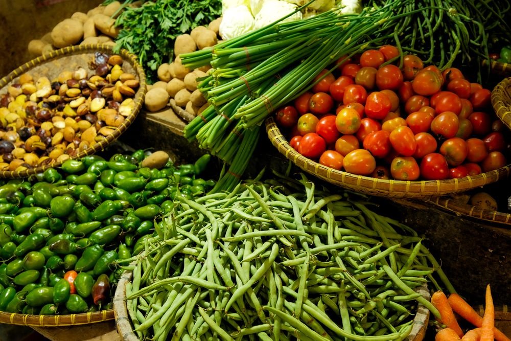 Fresh fruits and vegetables